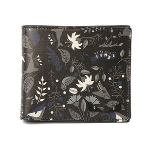 Fendi wallet Billfold BUGS Monster BLACK BLUE